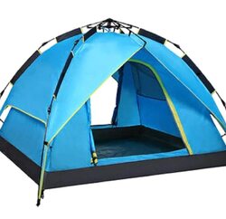 Yulan 3 Person Waterproof Lightweight Camping Pop Up Tent, Multicolour