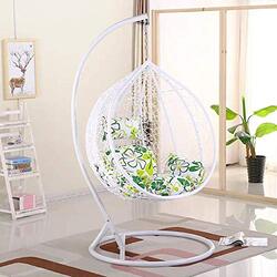 Yulan Comfortable Hanging Chair for Outdoor Patio Swing Hanging, White