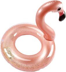 Yulan Flamingo Float Inflatable Baby Swim Ring, Light Pink