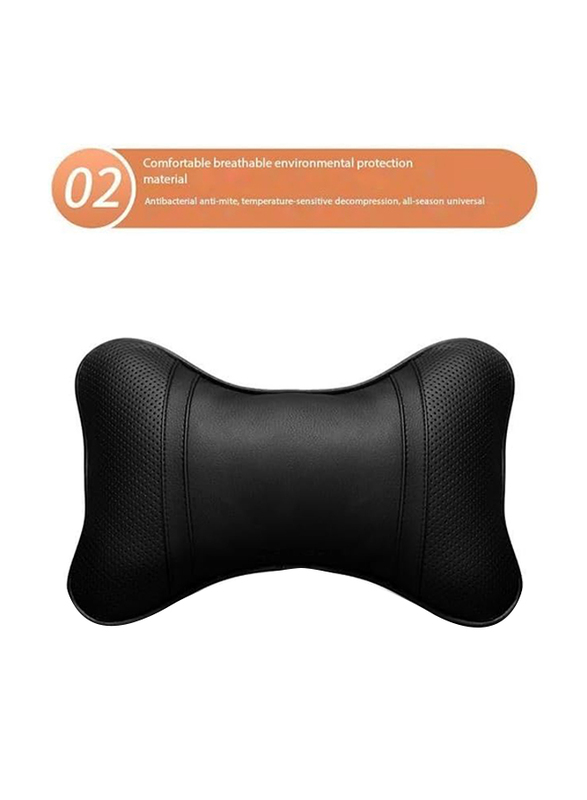 Yulan 0361 Breathable Auto Head Neck Rest Cushion, Black