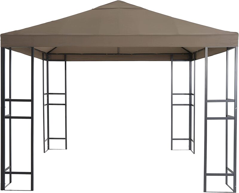 Yulan Modern Outdoor Gazebo with Canopy Weather Resistant Roof & Steel Frame, Multicolour