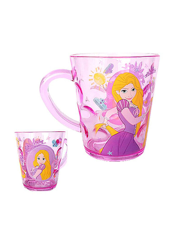 

Disney Rapunzel Transparent Children Water Glasses, Pink