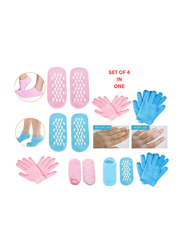 

Generic 4-in-1 Hydrating Spa Gel Socks & Gloves Set