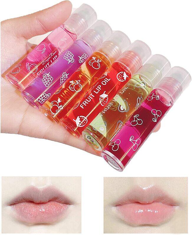 

Gireatick Fruity Flavors Rolling Ball Lip Oil Set, 6 Pieces, Multicolour