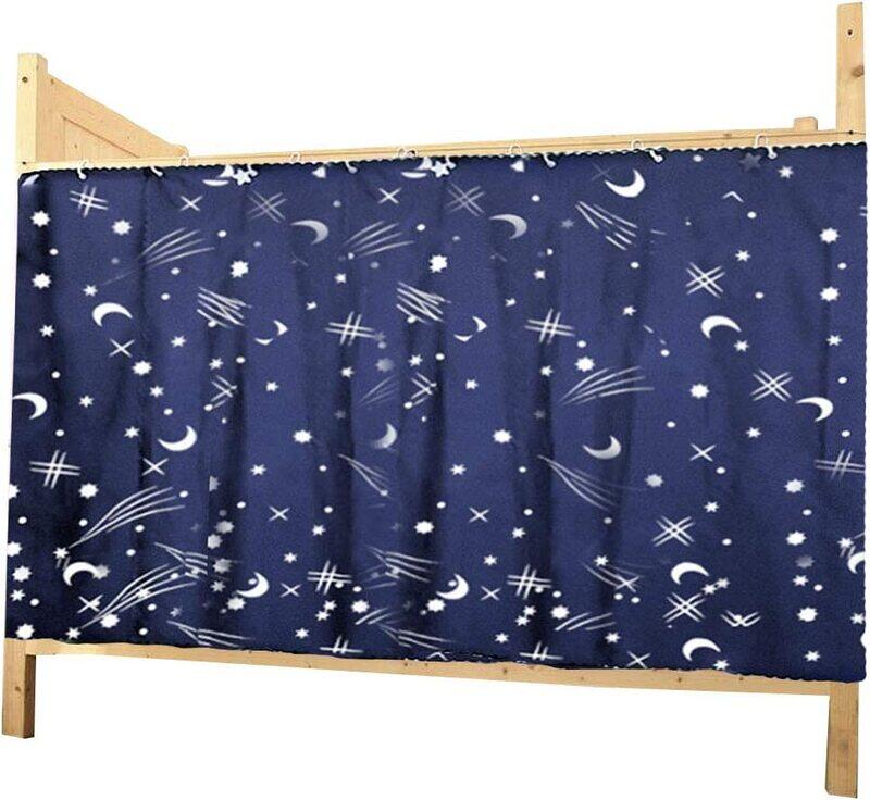 

Clara College Student Dorm Single Sleeper Bunk Bed Indoor Curtain, Dark Blue