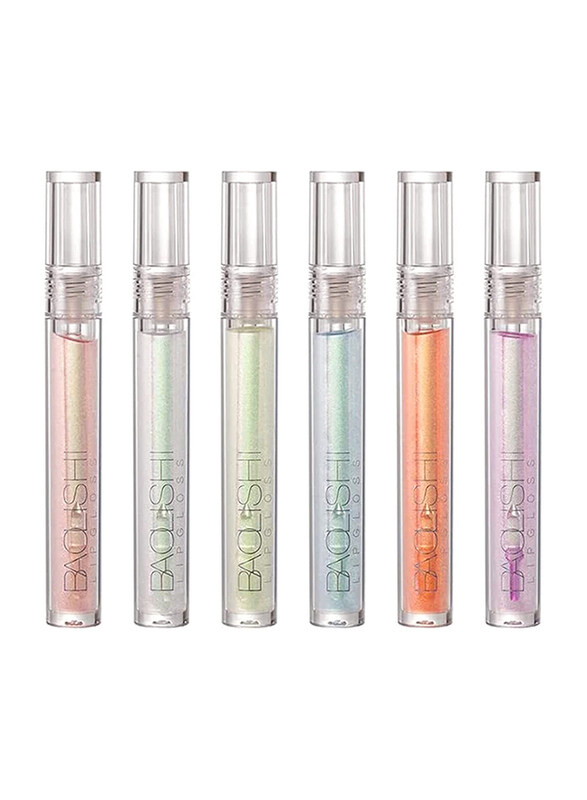 

Baolishi Moisturizing Oil Lip Gloss, 6 Pieces, Shine