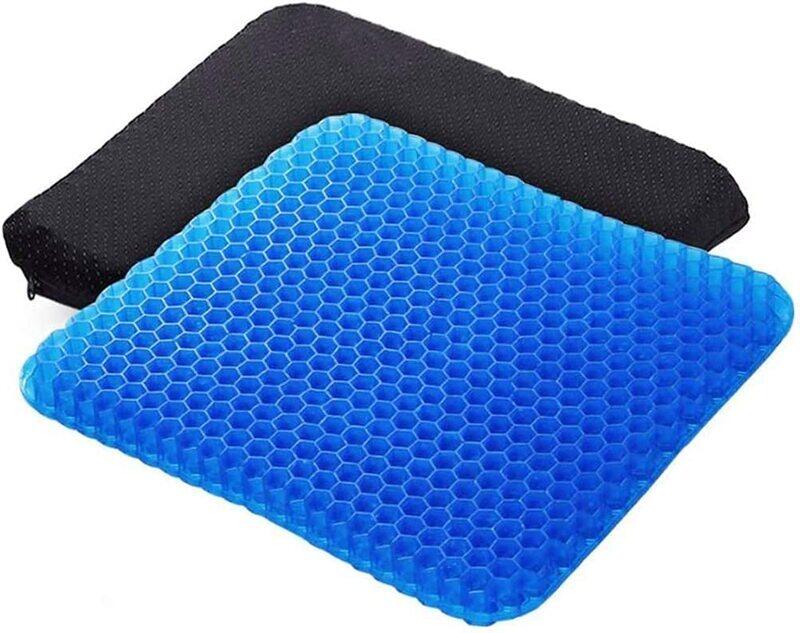 

Bulfyss Medical Grade Double Sided Honeycomb Design Breathable Gel Cushion Seat Pad, Blue