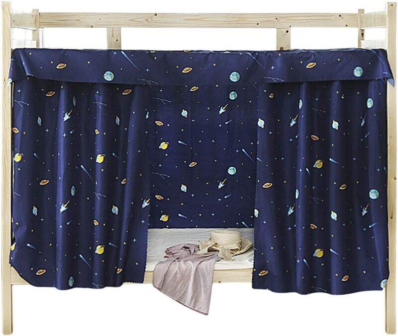 

Tinayaue Student Dorm Privacy Tent Indoor Curtain Shading Cloth Panel Bunk Bed, Navy Blue