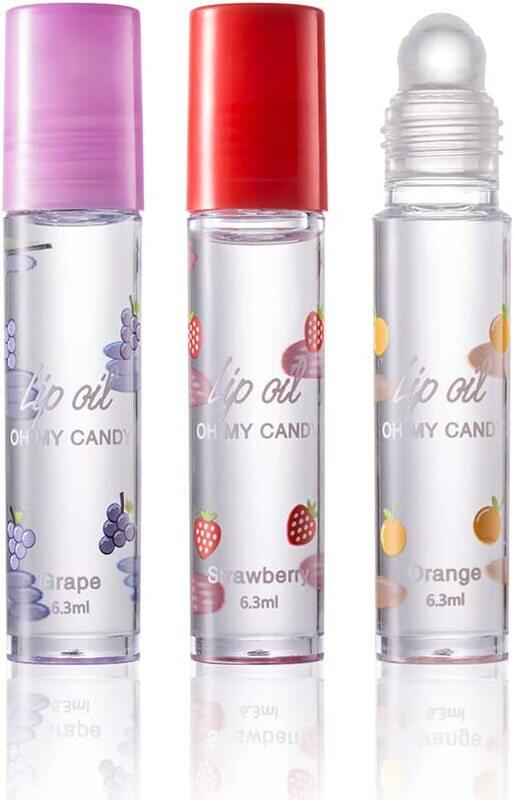 

Generic Fruit-Flavoured Fresh Moisturizing Lip Gloss Lotion, 3 Pieces, Clear