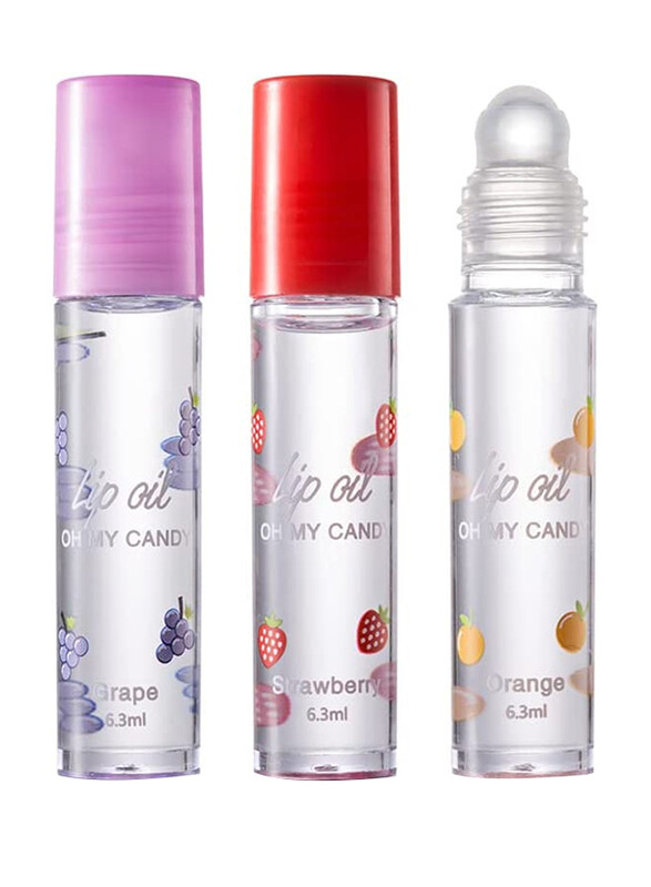 

Baolishi Fruit-Flavoured Moisturizing Lip Gloss Lotion, 3 Pieces, Multicolour