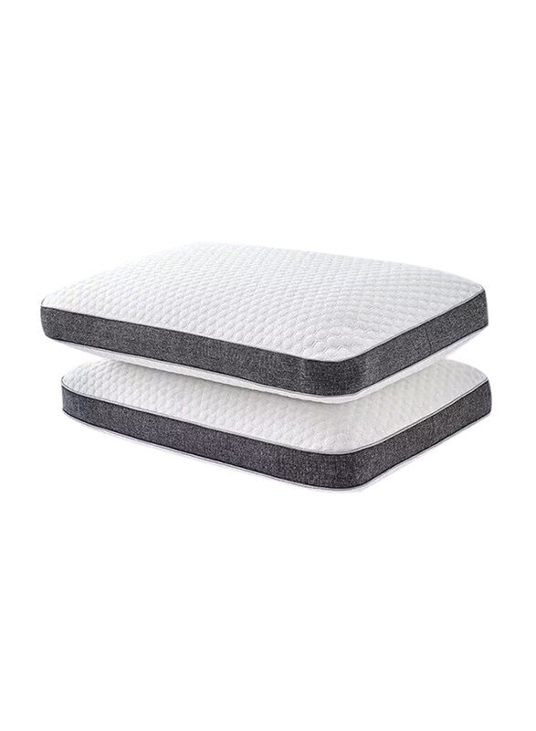 

Generic Happy Night 3D Soft Comfortable All Around Sleep Pillow Memory Foam Pillow For Sleeping Neck Pillow, Grey/White