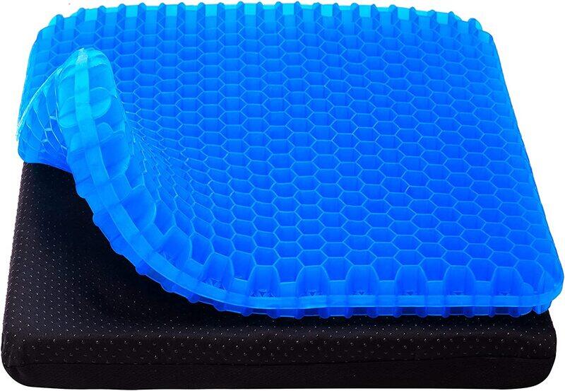

Omcozy Upgrade Double Thick Big Breathable Honeycomb Design Gel Seat Cushion, Blue