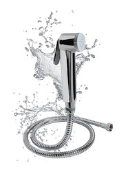 Petra Streamline Shattaf Set with Stainless Steel Hose, Chrome