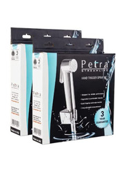 Petra Streamline Shattaf Set, 2 Pieces, Chrome With Silver hose
