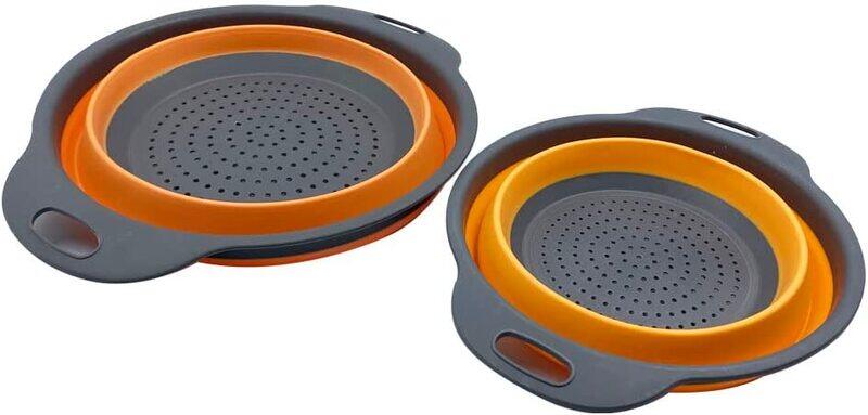 

Selecto 2-Piece Collapsible Colander Set, Grey/Yellow