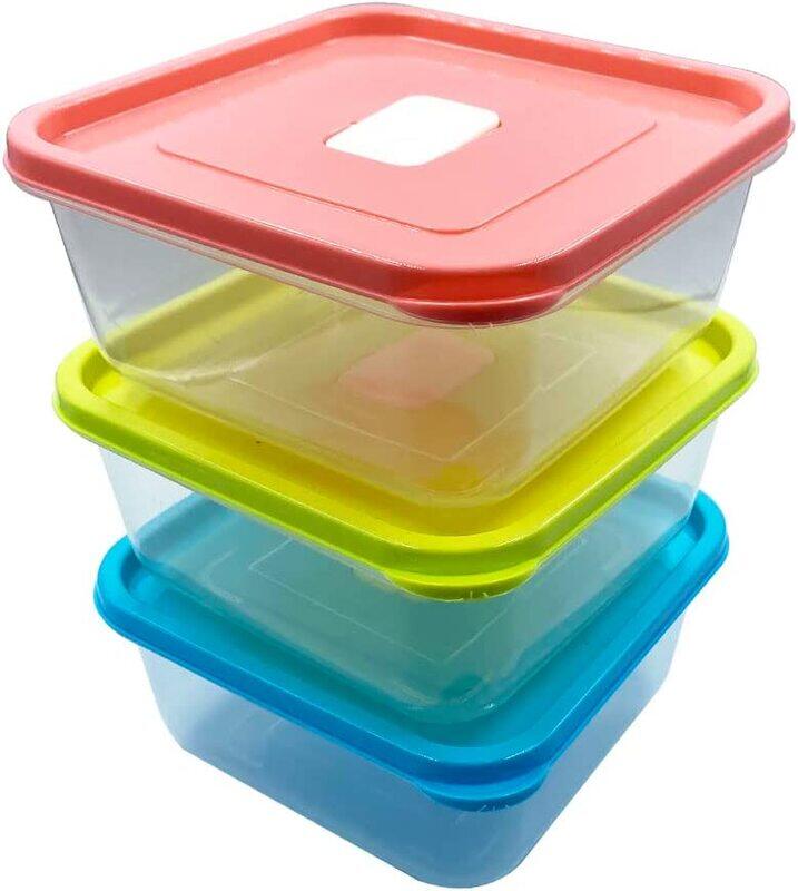 

Selecto Airtight Food Kitchen Storage, 3 Pieces, 2.3 Liters, Red/Green/Blue