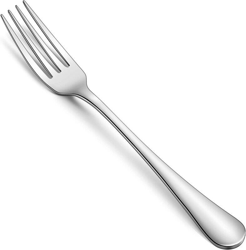 

Hiware 12-Piece 8-inch Stainless Steel Good Dinner Forks Cutlery Set, Silver