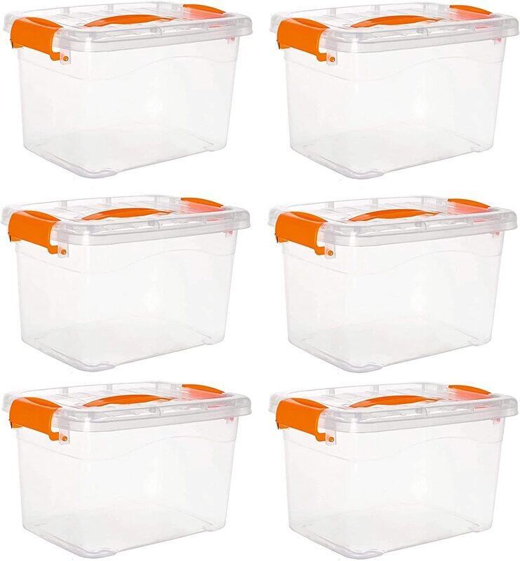 

Selecto 6-Piece Besto Plastic Storage Box with Lid, 10 Litres, Clear