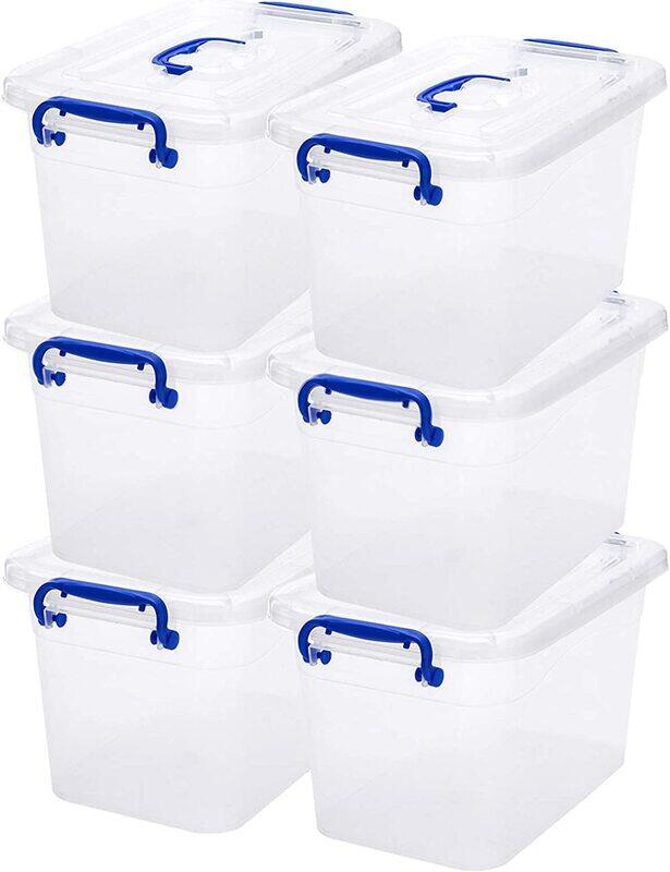 

Selecto 6-Piece Besto Plastic Storage Box with Lid, 6 Litres, Clear