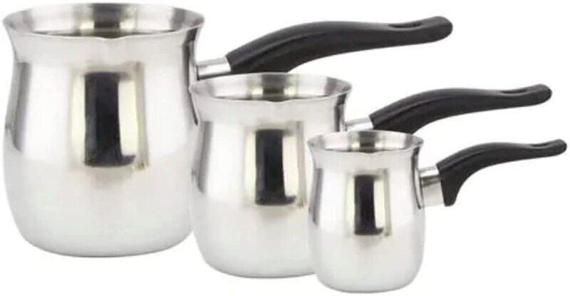 

Selecto 180ml Besto Heavy Duty Turkish Coffee Warmer, Pack of 3, Silver