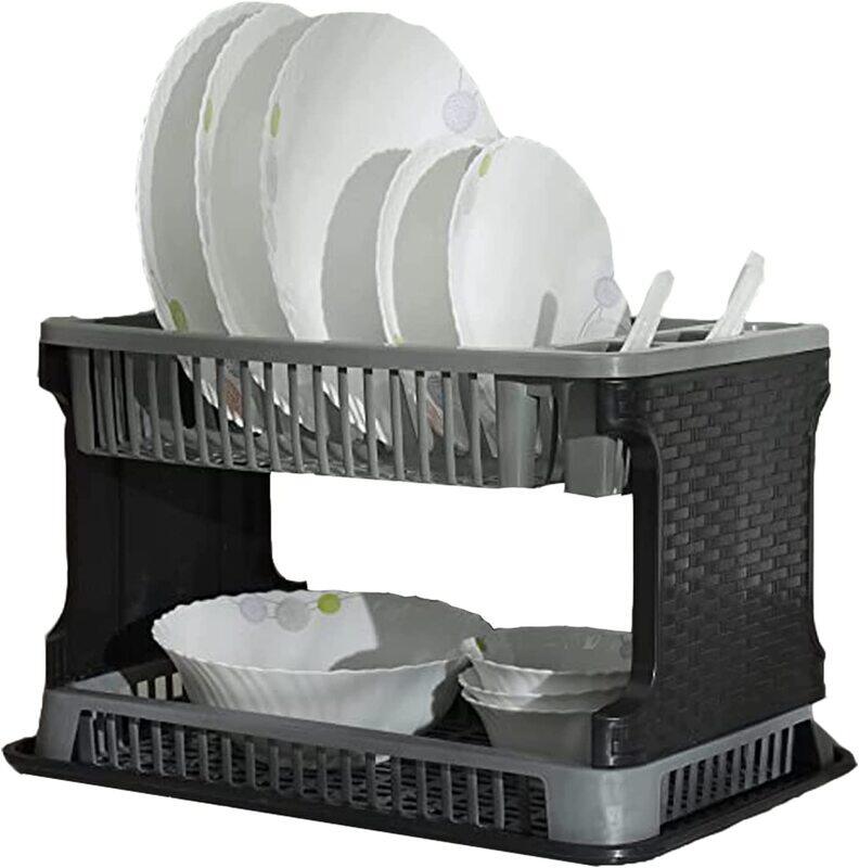 

Selecto 2 Layer BCT Kitchen Dish Drying Rack, Grey