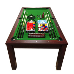 Simbashoppingmea - 7 FT Pool Table Billiards and Dining Table full accessories, Green Star