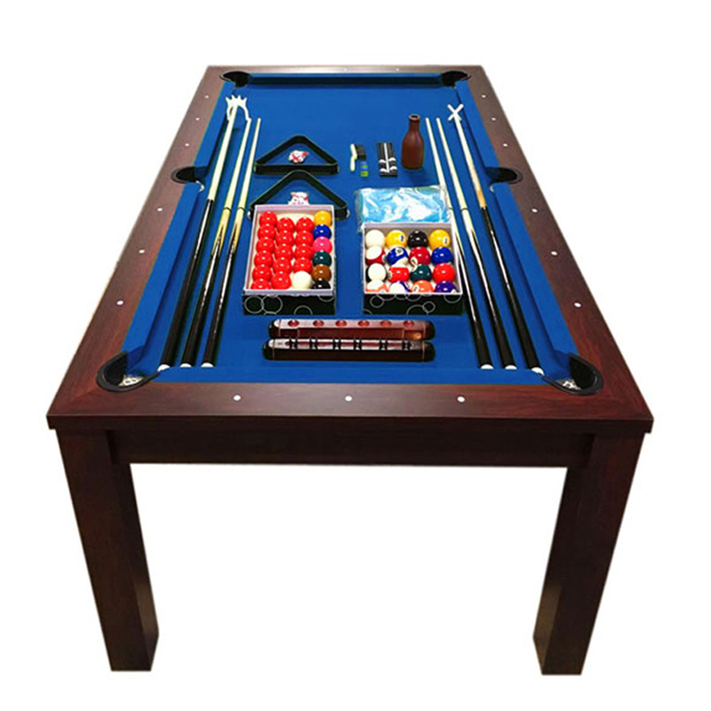 Simbashoppingmea - 7 FT Pool Table Billiards and Dining Table full accessories, Blue Sky