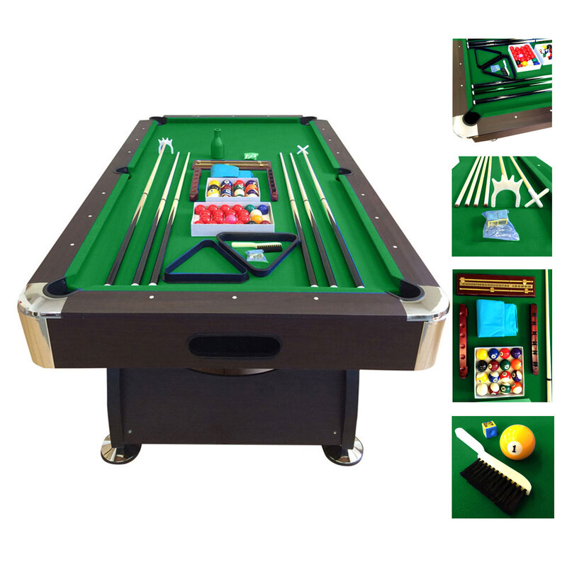Simbashoppingmea - 7 FT Billiards Pool Table Full Optional green cloth, Green Season