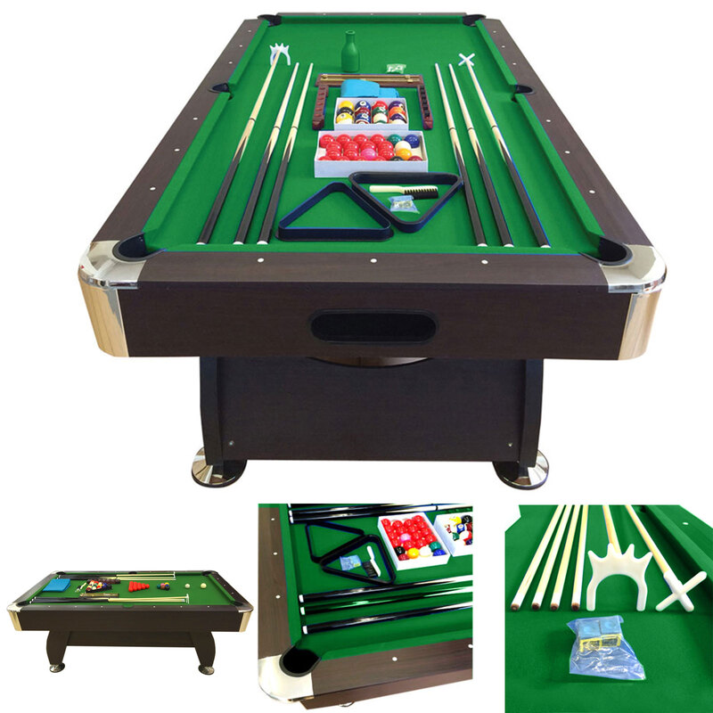 Simbashoppingmea - 8 FT Billiard Table with Container Benches Full optional, Vintage Green