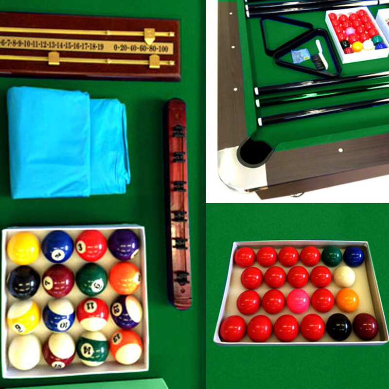 Simbashoppingmea - 8 FT Billiards Pool Table Full Optional green cloth, Vintage Green