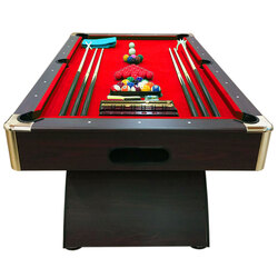 Simbashoppingmea - 8 FT Modern Billiard Table red cloth Full Optional, Caesar