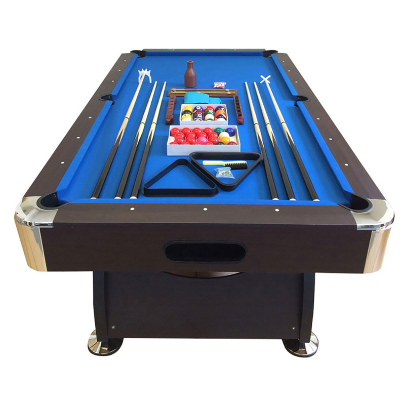Simbashoppingmea - 8 FT Billiards Pool Table Full Optional blue cloth, Vintage Blue