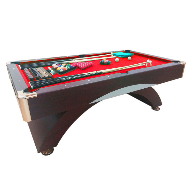 Simbashoppingmea - 8 FT Modern Billiard Table red cloth Full Optional, Caesar