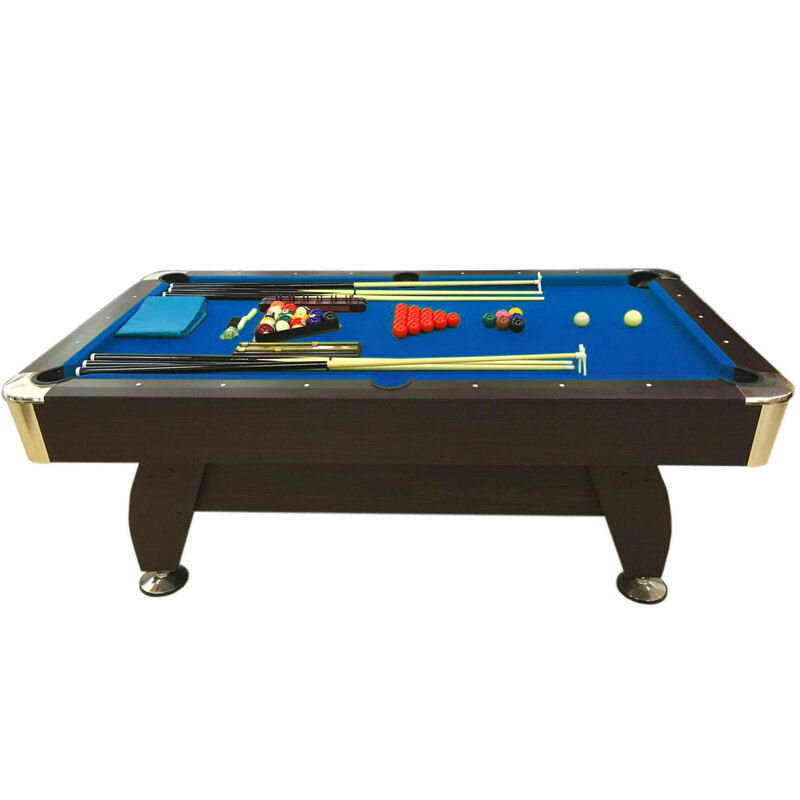 Simbashoppingmea - 7 FT Billiards Pool Table Full Optional blue cloth, Blue Sea