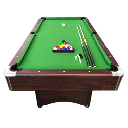 Simbashoppingmea - 7 FT Pool Table green cloth with Tennis table and Accessories, Sirio