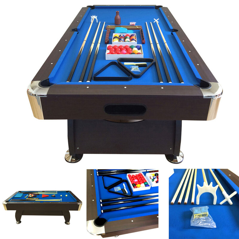 Simbashoppingmea - 8 FT Billiard Table with Container Benches Full optional,Vintage Blue