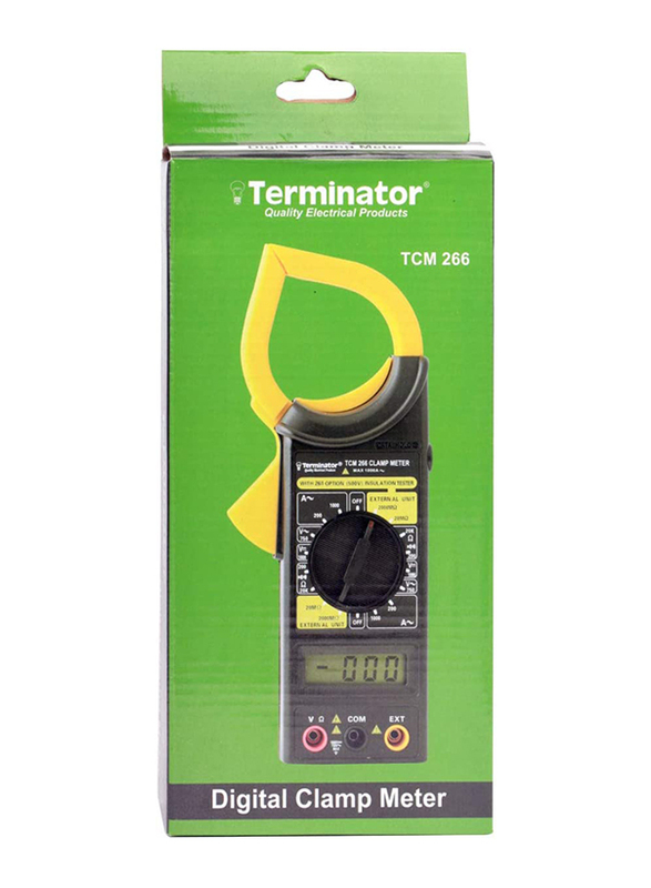 Terminator Tcm266 1000V Dc, 1000A Ac, Ohms, Insulation Test Function, Black/Yellow
