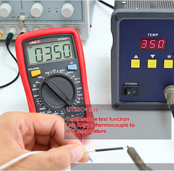 Uni-t Ut33c+ Digital Multimeter Voltage Current Resistance Ohm Capacitance NCV Tester, Red