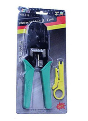 OB-315 RJ45 RJ11 RJ12 CAT5 Network Cable Crimper Pliers Tools, Green