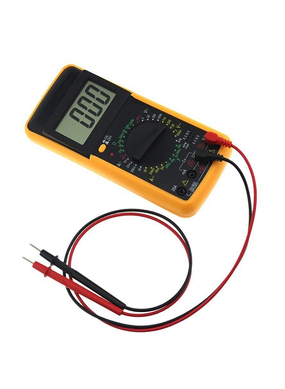 MadPrice DT9205A Professional Digital Multimeter with Cables Protester Multimeter, Yellow/Black