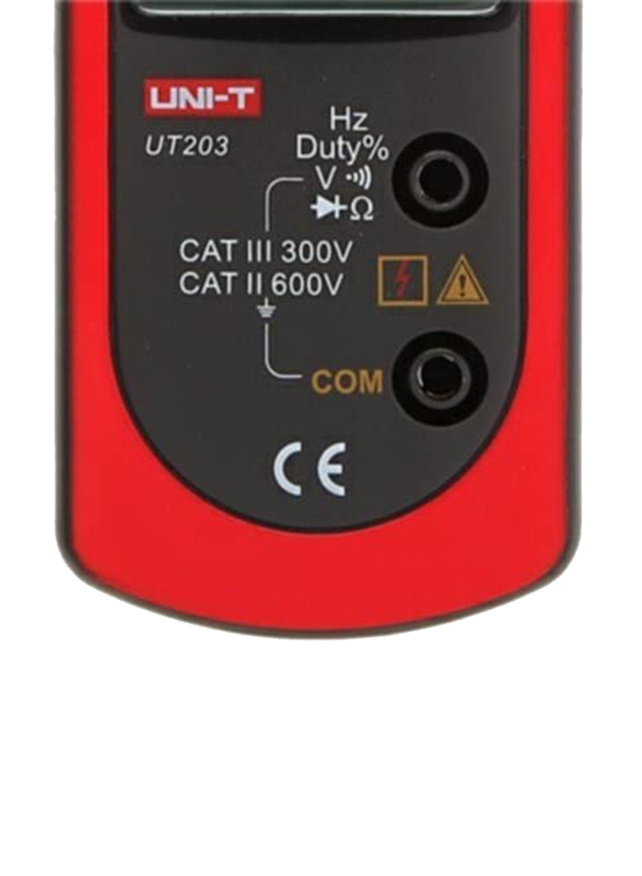 Uni-T UT203 Digital Clamp Meters, Red/Black