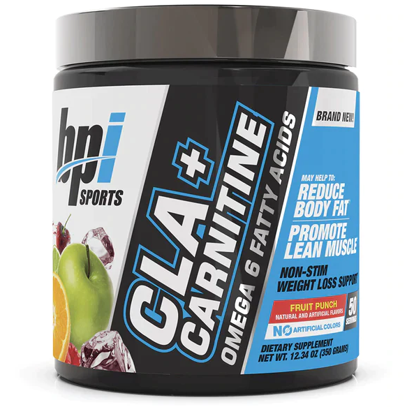 BPI CLA+ Carnitine Nutritional Supplement, 50 Servings, Fruit Punch