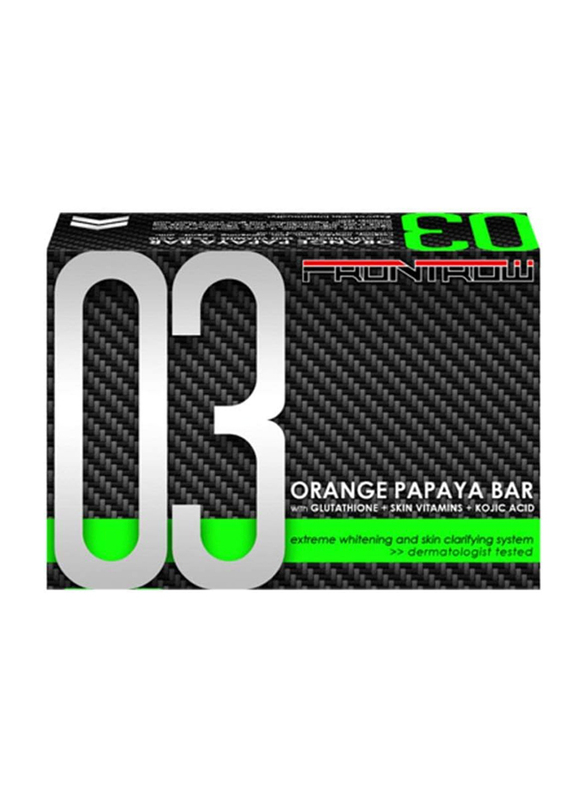 Frontrow 03 Orange Papaya Bar with Glutathione Skin Vitamins and Kojic Acid, 1 Piece