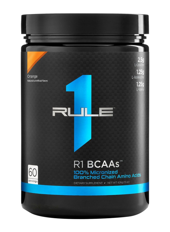 Rule 1 R1 Protein BCAAs Dietary Supplements, 60 Serving, Orange