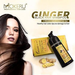 Mokeru Ginger Hair Dye Colour Shampoo, 500ml, Black