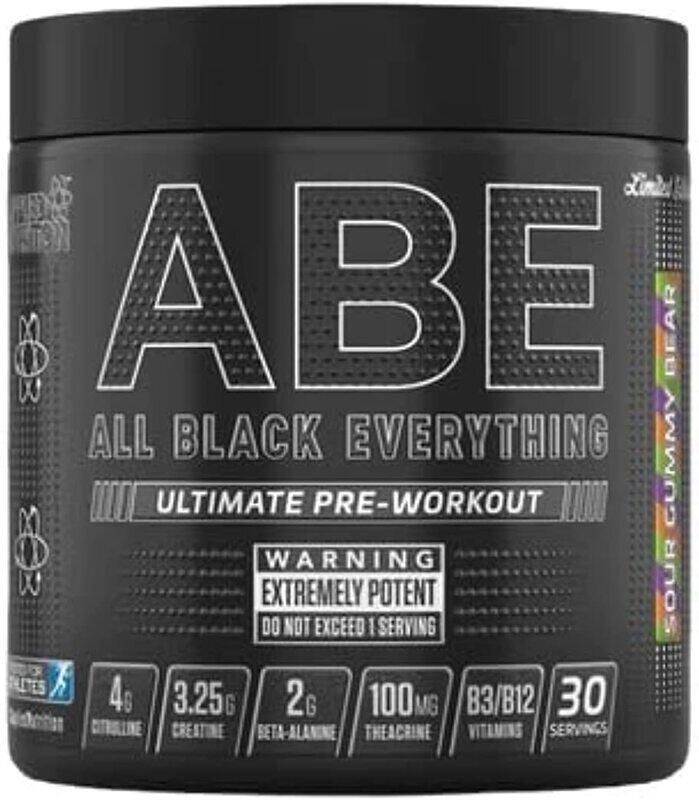 

Puzzle Supps Applied Nutrition ABE All Black Everything Ultimate Pre-Workout, 315 gm, Sour Gummy Bear