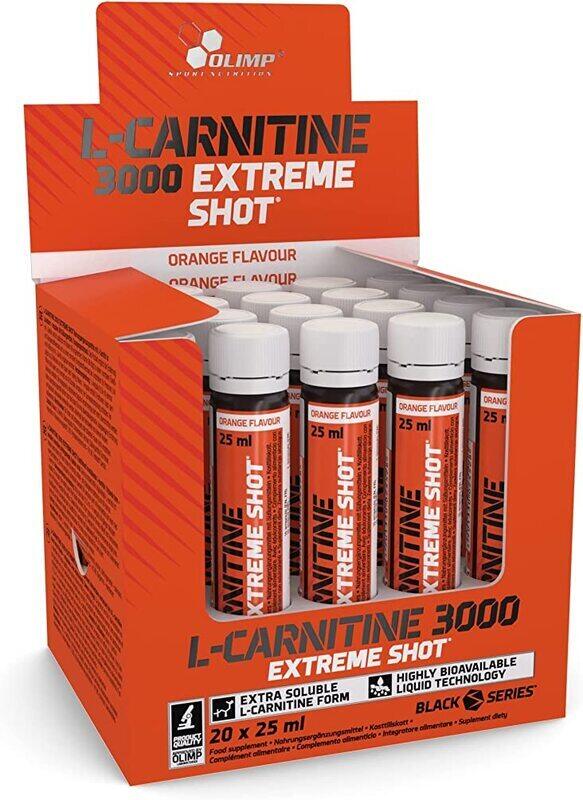 

Olimp Sport Nutrition L-Carnitine 3000 Extreme Shots, 20 x 25ml, Orange