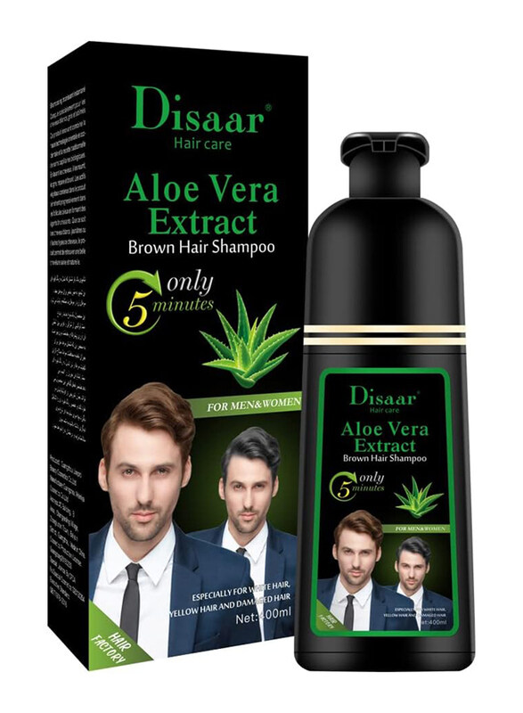 

Disaar Beauty Aloe Vera Extract Brown Hair Shampoo for All Hair Types, 400ml