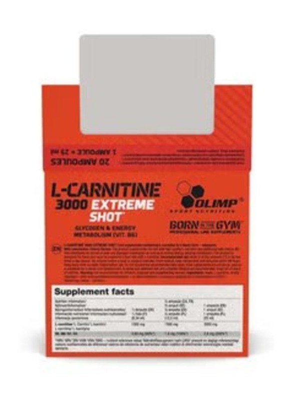 Olimp L-Carnitine 3000 Extreme Shot 20 x 25ml, Cherry