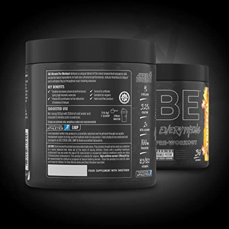 ABE All Black Everything Pre Workout Energy, 315gm, Tropical